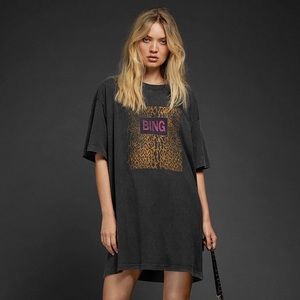 Harley Tee Dress in Charcoal